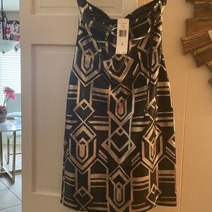 Ralph Lauren Strapless Dress - Black and Gold